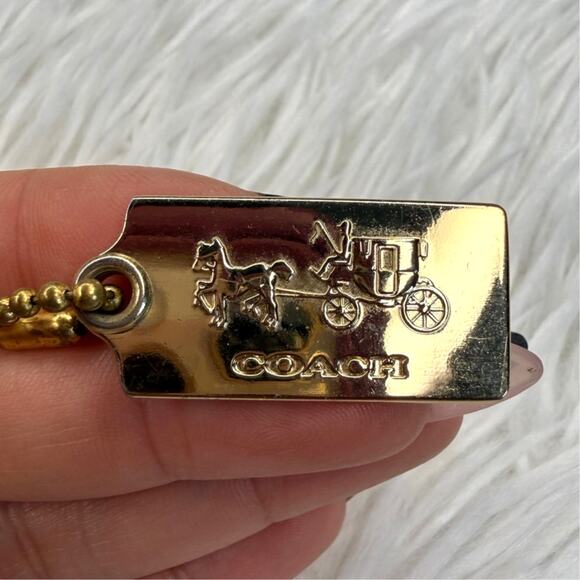 1" COACH Carriage Fob Bag Charm Hang tag Hangtag - Picture 1 of 2